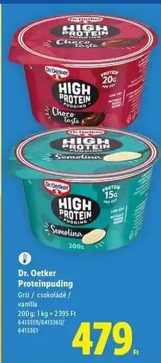 Lidl Dr. Oetker Proteinpuding ajánlat