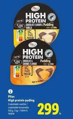 Lidl Pilos High protein puding ajánlat