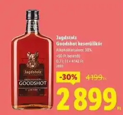 Lidl JAGDSTOLZ Goodshot keserűlikőr ajánlat
