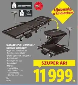 Lidl PARKSIDE PERFORMANCE Prémium szerelőágy ajánlat