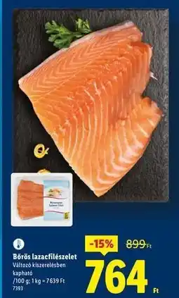 Lidl Bőrös lazacfilészelet ajánlat
