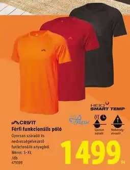 Lidl Férfi funkcionális póló ajánlat