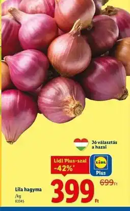 Lidl Lila hagyma ajánlat