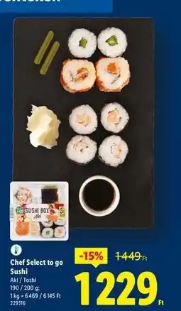 Lidl CHEF SELECT TO GO Sushi ajánlat
