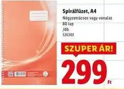 Lidl Spirálfüzet A4 ajánlat
