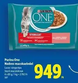 Lidl PURINA ONE Nedves macskaeledel ajánlat