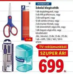 Lidl Iskolai kiegészítők ajánlat