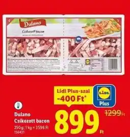 Lidl DULANO Csíkozott bacon ajánlat