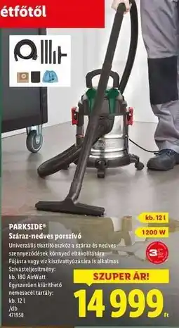 Lidl PARKSIDE Száraz-nedves porszívó ajánlat