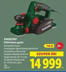 Lidl PARKSIDE Elektromos gyalu ajánlat
