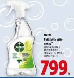 Lidl Dettol felülettisztító spray ajánlat