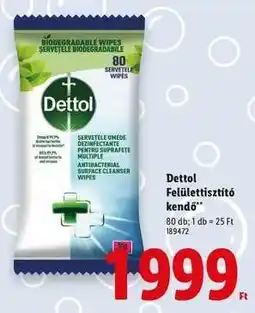 Lidl Dettol Felülettisztító kendő ajánlat