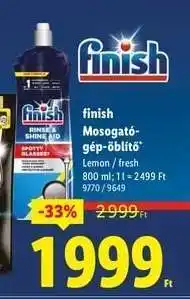 Lidl Finish Mosogatógép-öblítő ajánlat