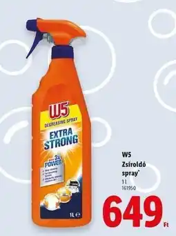 Lidl W5 Zsíroldó spray ajánlat