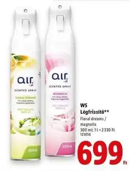 Lidl W5 Légfrissítő ajánlat