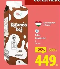 Lidl PILOS Kakaós tej ajánlat