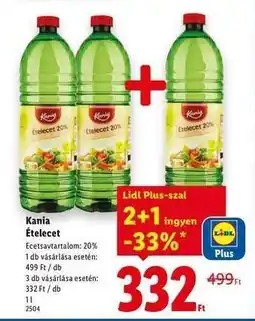 Lidl Kania Ételecet ajánlat