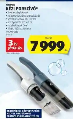 ALDI Ambiano Kézi Porszívó ajánlat