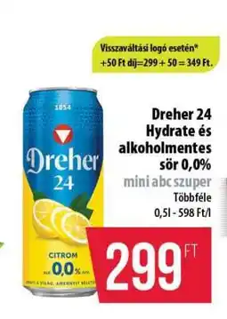 Coop Dreher 24 Hydrate és alkoholmentes sör 0,0% ajánlat