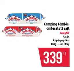 Coop Camping tömlős, ömlesztett sajt ajánlat