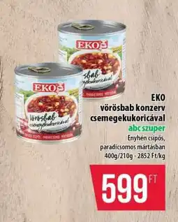Coop EKO vörösbab konzerv csemegekukoricával ajánlat