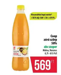 Coop Coop zéró szörp 50% ajánlat