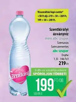 Coop SZENTKIRÁLYI Ásványvíz ajánlat