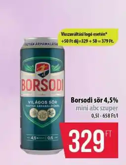 Coop Borsodi sör 4,5% ajánlat