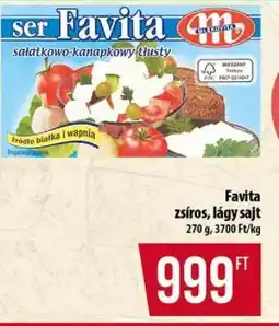 Coop Favita zsíros lágy sajt ajánlat