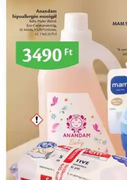 EcoFamily Anandam hipoallergén mosógél ajánlat