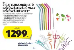 ALDI Újrafelhasználható szívószállezáró vagy szívószálkészlet ajánlat