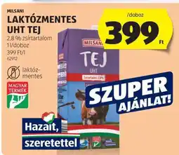 ALDI MILSANI LAKTÓZMENTES UHT TEJ ajánlat