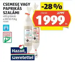 ALDI Csemege- vagy Paprikás Szalámi ajánlat