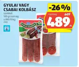 ALDI GYULAI VAGY CSABAI KOLBÁSZ ajánlat