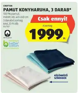 ALDI Pamut Konyharuha, 3 darab ajánlat