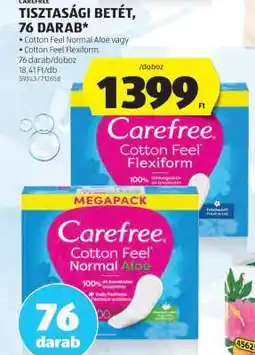 ALDI Carefree Tisztasági Betét, 76 Darab ajánlat