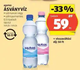 ALDI AQUITAS ÁSVÁNYVÍZ ajánlat