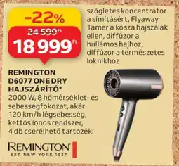 Auchan REMINGTON D6077 ONE DRY HAJSZÁRÍTÓ ajánlat