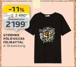 Auchan Gyermek póló vicces felirattal ajánlat