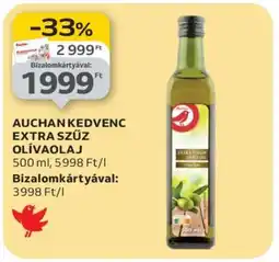 Auchan AUCHAN KEDVENC EXTRA SZŰZ OLÍVAOLAJ ajánlat