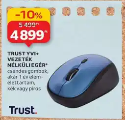 Auchan TRUST YVI+ VEZETÉK NÉLKÜLI EGÉR ajánlat