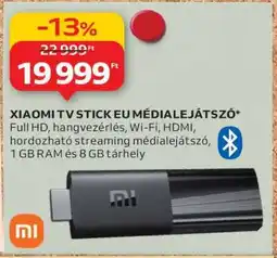 Auchan XIAOMI TV STICK EU MÉDIALEJÁTSZÓ ajánlat
