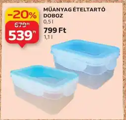 Auchan MŰANYAG ÉTELTARTÓ DOBOZ ajánlat