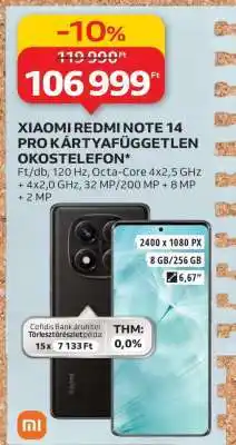 Auchan Xiaomi Redmi Note 14 Pro Kártyafüggetlen Okostelefon ajánlat