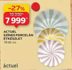 Auchan ACTUEL SZÍNES PORCELÁN ÉTKÉSZLET ajánlat
