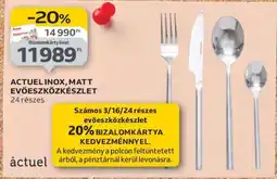Auchan ACTUEL INOX, MATT EVŐESZKÖZKÉSZLET ajánlat