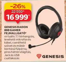 Auchan GENESIS RADON 800 GAMER FEJHALLGATÓ ajánlat