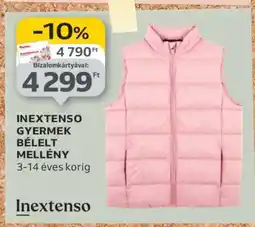 Auchan INEXTENSO GYERMEK BÉLELT MELLÉNY ajánlat