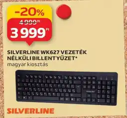 Auchan SILVERLINE WK627 VEZETÉK NÉLKÜLI BILLENTYŰZET ajánlat