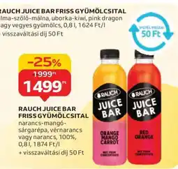 Auchan Rauch Juice Bar Friss Gyümölcsital ajánlat